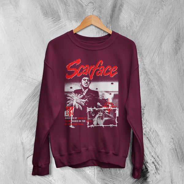 Scarface Crime Sweatshirt Vintage Scarface Movie Shirt Brian De Palma Crewneck