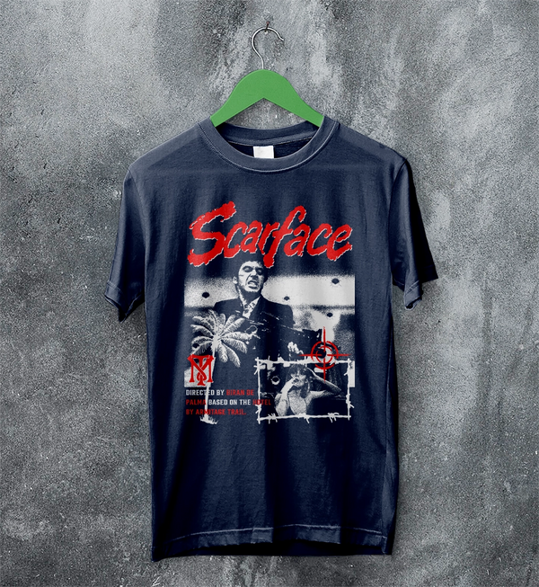 Scarface Crime T-Shirt Vintage Scarface Movie Shirt Brian De Palma Tee