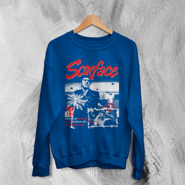 Scarface Crime Sweatshirt Vintage Scarface Movie Shirt Brian De Palma Crewneck