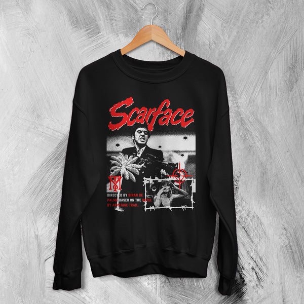 Scarface Crime Sweatshirt Vintage Scarface Movie Shirt Brian De Palma Crewneck