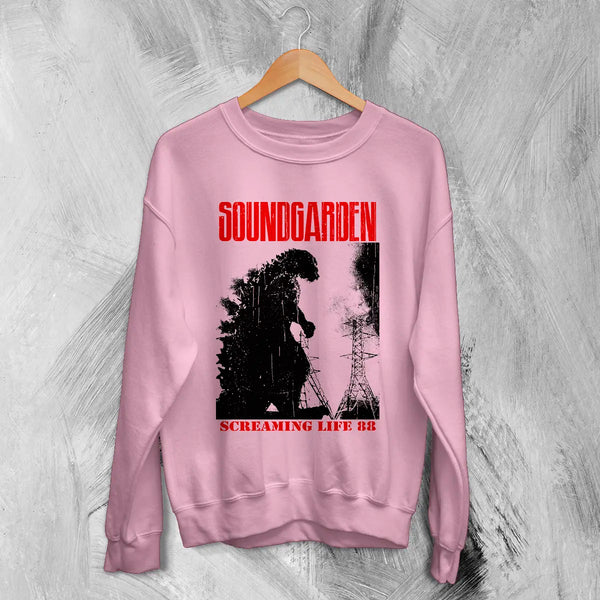 Soundgarden Godzilla Sweatshirt Soundgarden Screaming Life Vintage Sweater