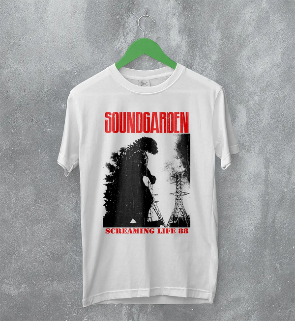 Soundgarden Screaming Life ’88 T-Shirt – Vintage Grunge Rock Band Tee, Men’s Graphic Shirt, 100% Cotton