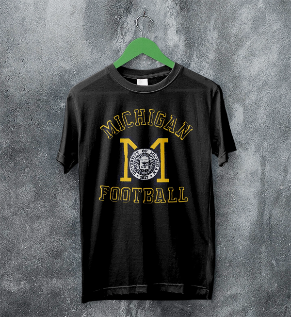 MICHIGAN University T-shirt Football Logo Shirt Michigan Football Merch