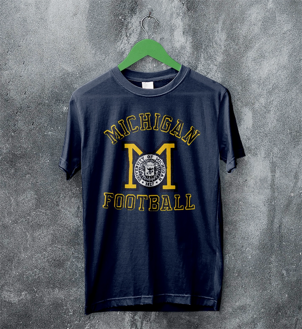 MICHIGAN University T-shirt Football Logo Shirt Michigan Football Merch