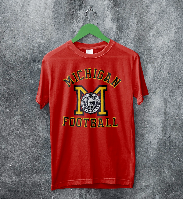 MICHIGAN University T-shirt Football Logo Shirt Michigan Football Merch