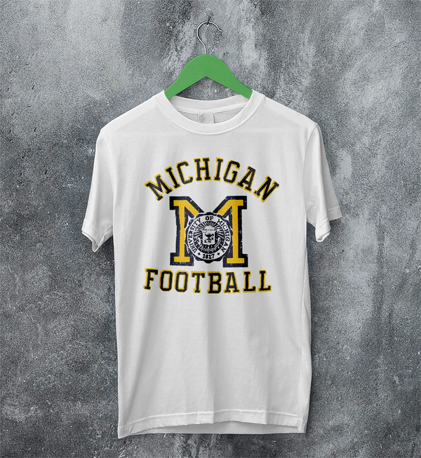 MICHIGAN University T-shirt Football Logo Shirt Michigan Football Merch