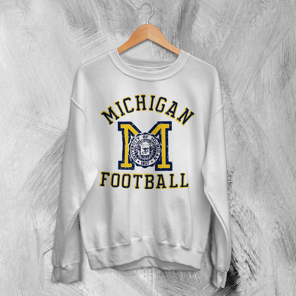 MICHIGAN University Sweatshirt Football Logo Shirt Michigan Football Merch