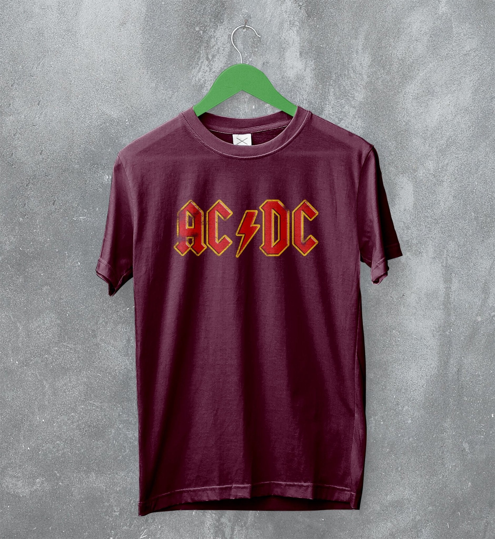 T-Shirt Officiel AC/DC Evolution Of Rock – Logo Band Rock Unisexe Bleu Marine, Coton Doux