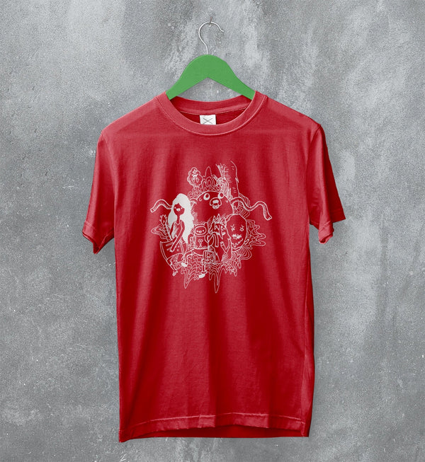 Adventure Time T-Shirt Doodle Character Shirt Cartoon Merchandise - WorldWideShirt