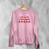 Alfie Templeman Sweatshirt Ask Alfie Templeman Fan Shirt Vintage Music Crewneck - Light Pink - WorldWideShirt