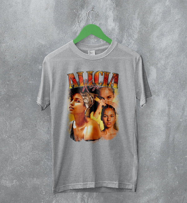 Alicia Keys T-Shirt American Singer Shirt Vintage R&B Merchandise - WorldWideShirt