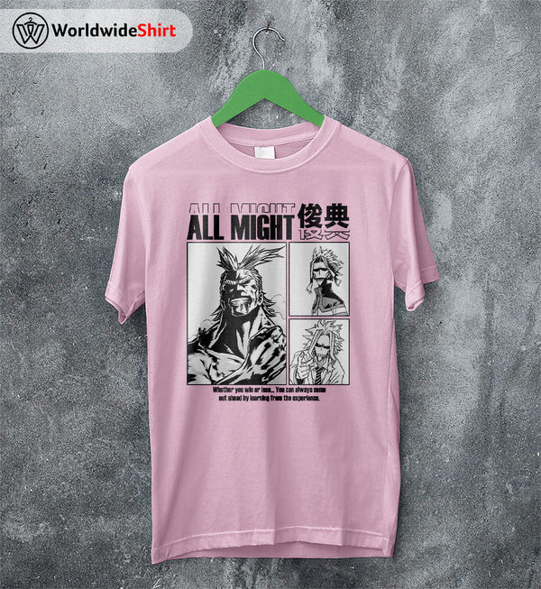 All Might Aesthetic T-shirt Boku No Hero Academia Shirt BNHA Merch - WorldWideShirt