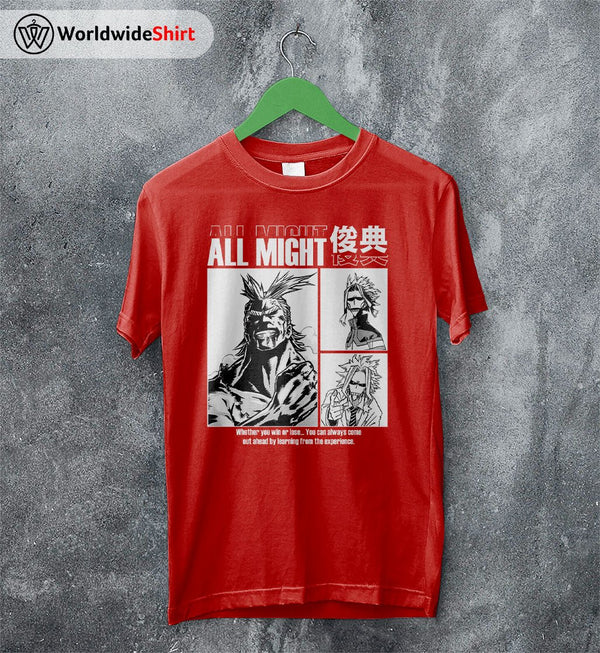 All Might Aesthetic T-shirt Boku No Hero Academia Shirt BNHA Merch - WorldWideShirt