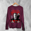 American Psycho 2000s Sweatshirt Vintage Patrick Bateman Shirt Psycho Movie Crewneck - Red Maroon - WorldWideShirt