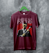 American Psycho T-Shirt Patrick Bateman Holding Axe Shirt Psycho Movie Tee - Red Maroon - WorldWideShirt