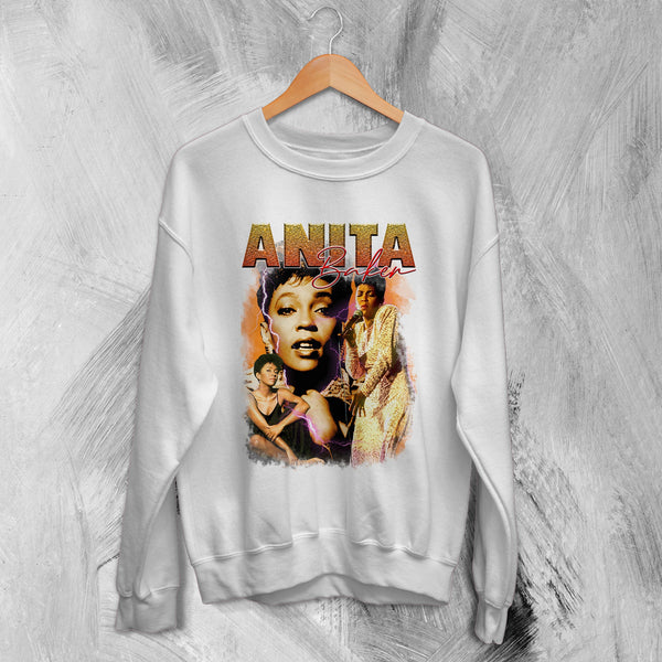 Anita Baker Sweatshirt 80s American Singer Sweater Soul Music Merch - WorldWideShirt