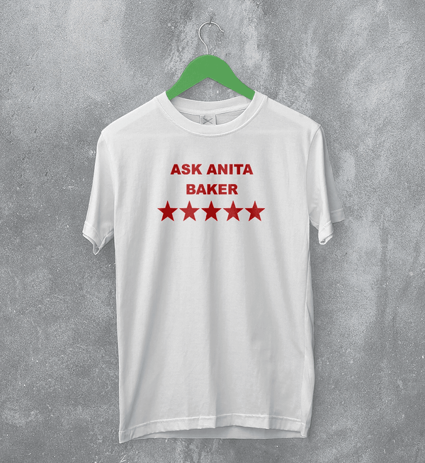 Anita Baker T-Shirt Jazz Ask Anita Baker Shirt Female American Music Tee - White - WorldWideShirt