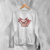 Axolotl Sweatshirt Animal Cartoon Sweater Cute Illustration Pet Lover - WorldWideShirt