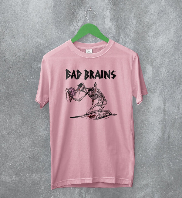 Bad Brains T-Shirt Vintage Logo Skeleton Shirt Rock Band Merch - WorldWideShirt