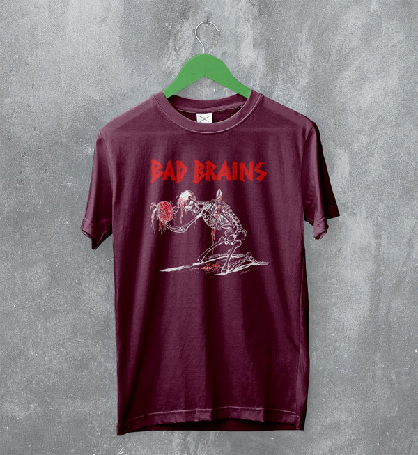 Bad Brains T-Shirt Vintage Logo Skeleton Shirt Rock Band Merch - WorldWideShirt
