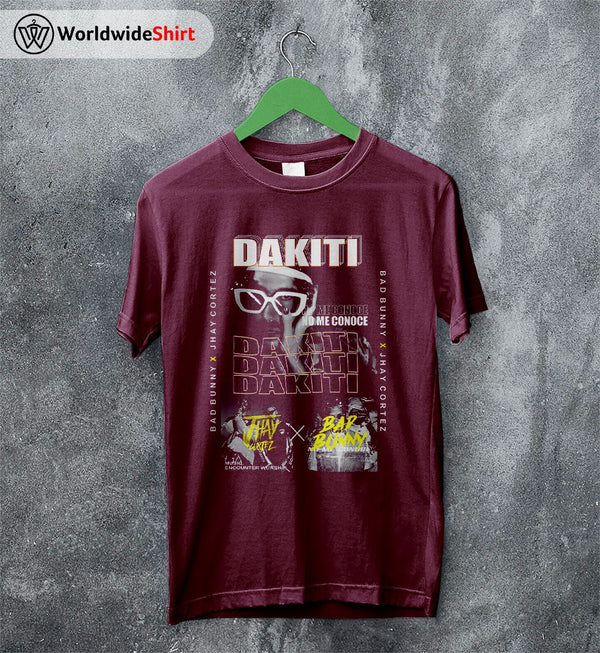 Bad Bunny Dakiti Aesthetic T Shirt Bad Bunny Shirt Rapper Shirt - WorldWideShirt