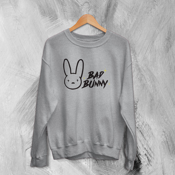 Bad Bunny Logo Sweatshirt Oasis Rapper Sweater Rap Streetwear - WorldWideShirt