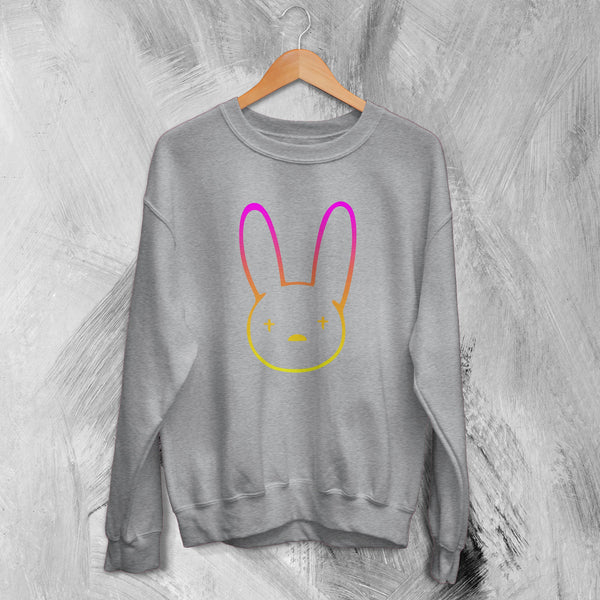 Bad Bunny Rabbit Sweatshirt Bad Bunny Sweater Logo Rapper Shirt - WorldWideShirt
