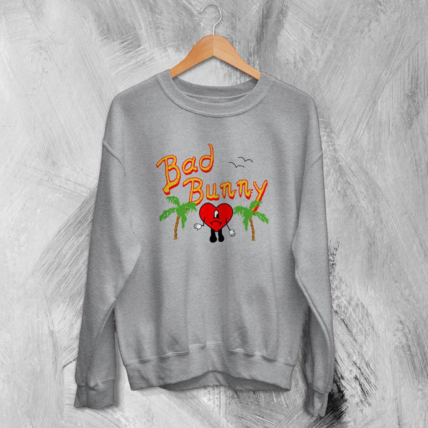 Bad Bunny Sweatshirt Un Verano Sin Ti Sweater Heart Rapper Merch - WorldWideShirt