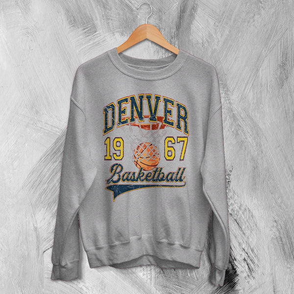 Basketball Since Forever Sweatshirt 1967 Denver Shirt University Merch - Sport Grey - WorldWideShirt