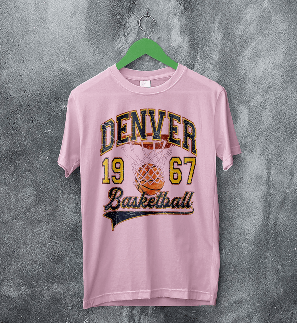 Basketball Since Forever T-shirt 1967 Denver Shirt University Merch - Light Pink - WorldWideShirt