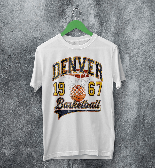 Basketball Since Forever T-shirt 1967 Denver Shirt University Merch - White - WorldWideShirt
