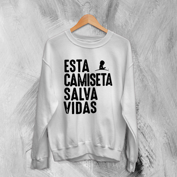 Becky G Sweatshirt Esta Camiseta Salva Vidas Sweater Saving Children Merch - WorldWideShirt