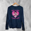 Bjork Lover Sweatshirt Love Bjork Shirt Pop Bjork Greatest Hits Graphic Crewneck - Navy Blue - WorldWideShirt