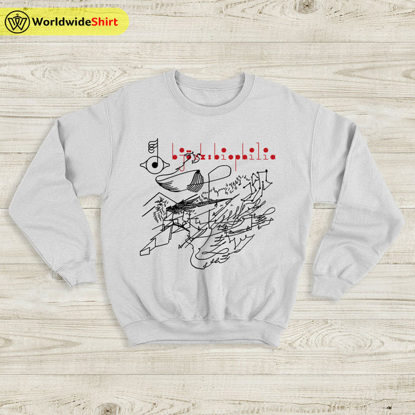 Bjork Sweatshirt Biophilia Graphic Sweatshirt Bjork Sweater - WorldWideShirt