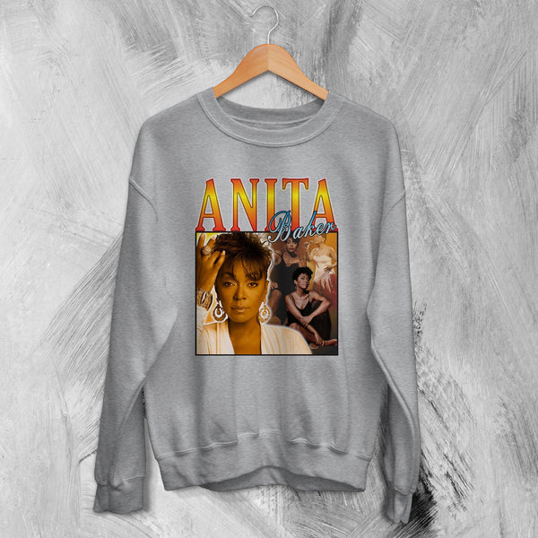 Bootleg Anita Baker Sweatshirt Vintage Anita Baker Sweater Soul Music Merch - WorldWideShirt