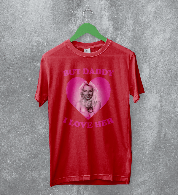 Britney Spears Lover T-Shirt Pop Love Britney Spears Shirt Pop Princess Tee - Red - WorldWideShirt