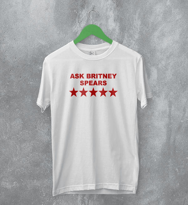 Britney Spears T-Shirt Pop Ask Britney Spears Shirt Pop Princess Music Tee - White - WorldWideShirt