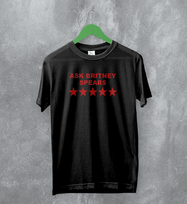 Britney Spears T-Shirt Pop Ask Britney Spears Shirt Pop Princess Music Tee - Black - WorldWideShirt