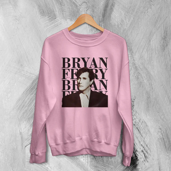 Bryan Ferry Sweatshirt Roxy Music Shirt 80s Pop Rock Merch - Light Pink - WorldWideShirt