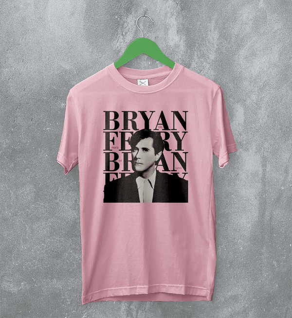 Bryan Ferry T-Shirt Roxy Music Shirt 80s Pop Rock Merch - Light Pink - WorldWideShirt