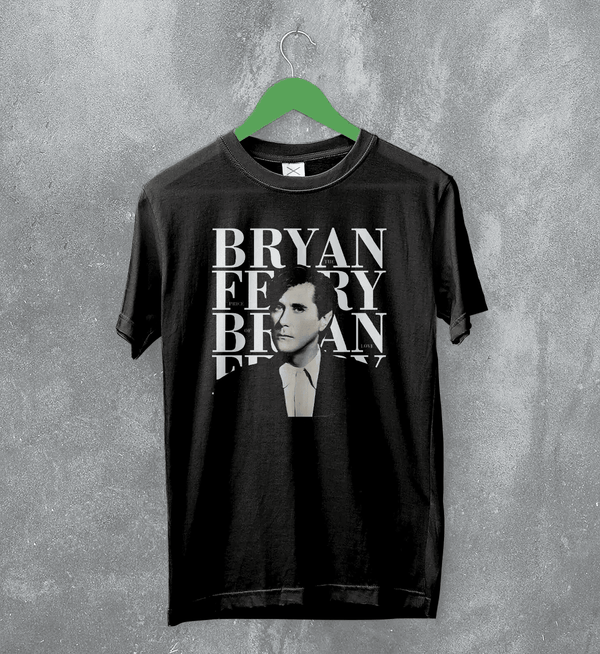 Bryan Ferry T-Shirt Roxy Music Shirt 80s Pop Rock Merch - Black - WorldWideShirt