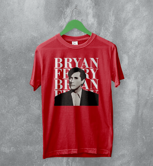 Bryan Ferry T-Shirt Roxy Music Shirt 80s Pop Rock Merch - Red - WorldWideShirt