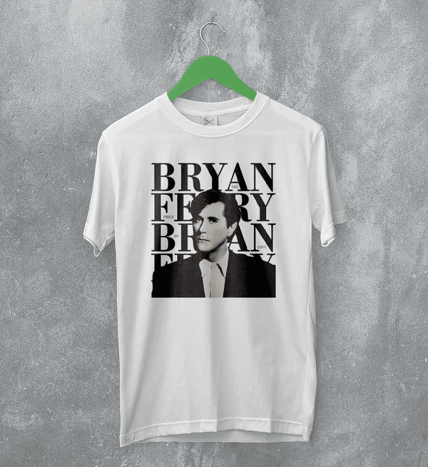 Bryan Ferry T-Shirt Roxy Music Shirt 80s Pop Rock Merch - White - WorldWideShirt