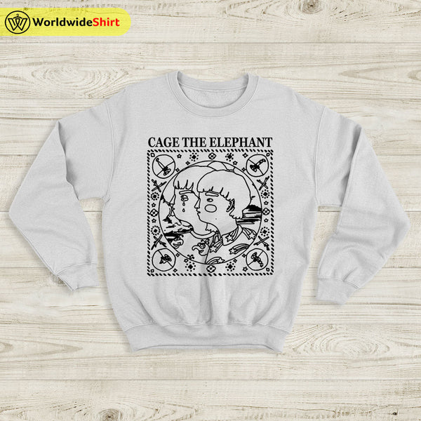 Cage The Elephant Sweatshirt Band Tour Vintage Sweater Cage The Elephant Merch - WorldWideShirt