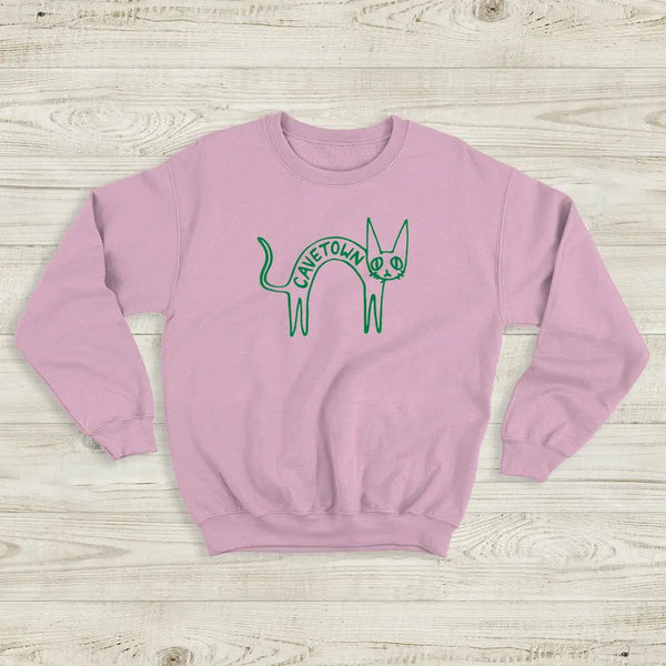 Cavetown Cat Sweatshirt CatTown Cavetown Shirt Indie Pop Music Merch - Light Pink - WorldWideShirt