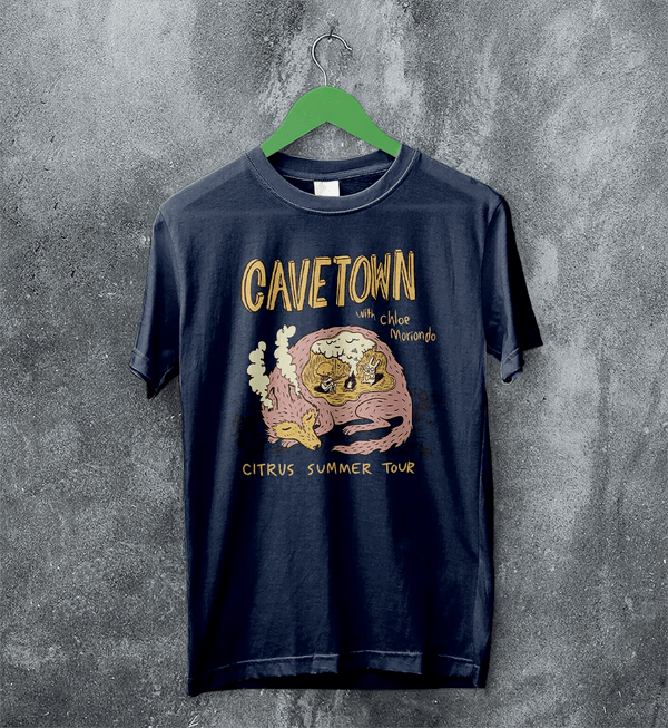 Cavetown Citrus Summer Tour T-Shirt The Cavetown And Chloe Moriondo Shirt - Navy Blue - WorldWideShirt