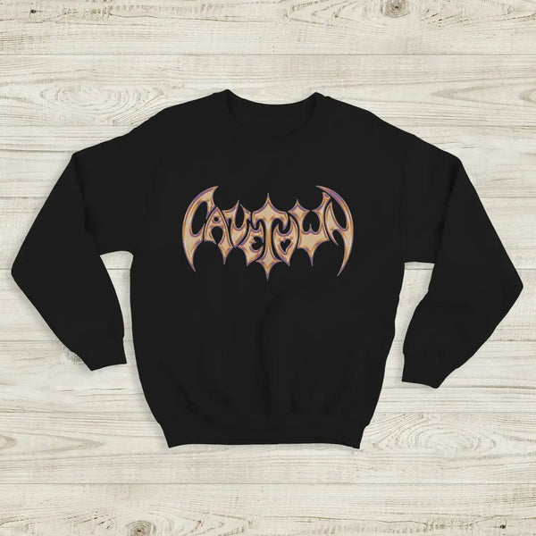 Cavetown Logo Sweatshirt Indie Bat Cavetown Shirt Gentle Ukulele Music Merch - Black - WorldWideShirt