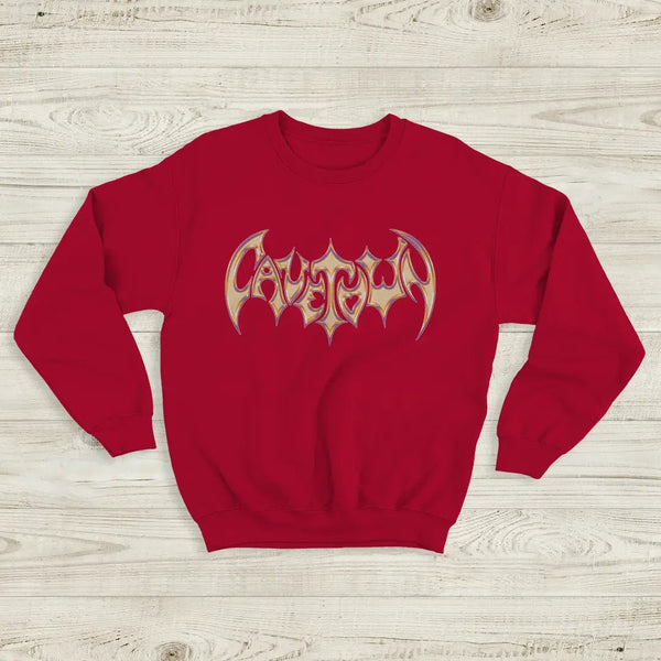 Cavetown Logo Sweatshirt Indie Bat Cavetown Shirt Gentle Ukulele Music Merch - Red - WorldWideShirt