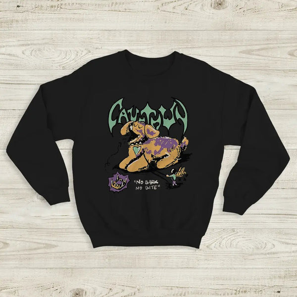 Cavetown No Bark No Bite Sweatshirt Album Running with Scissors Cavetown Shirt - Black - WorldWideShirt