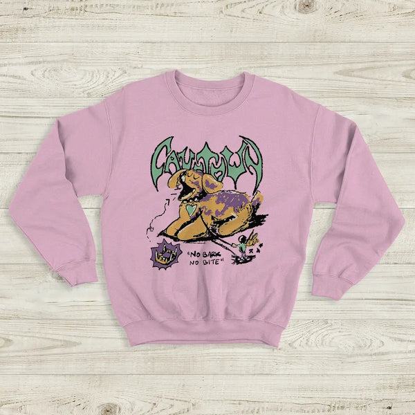 Cavetown No Bark No Bite Sweatshirt Album Running with Scissors Cavetown Shirt - Light Pink - WorldWideShirt